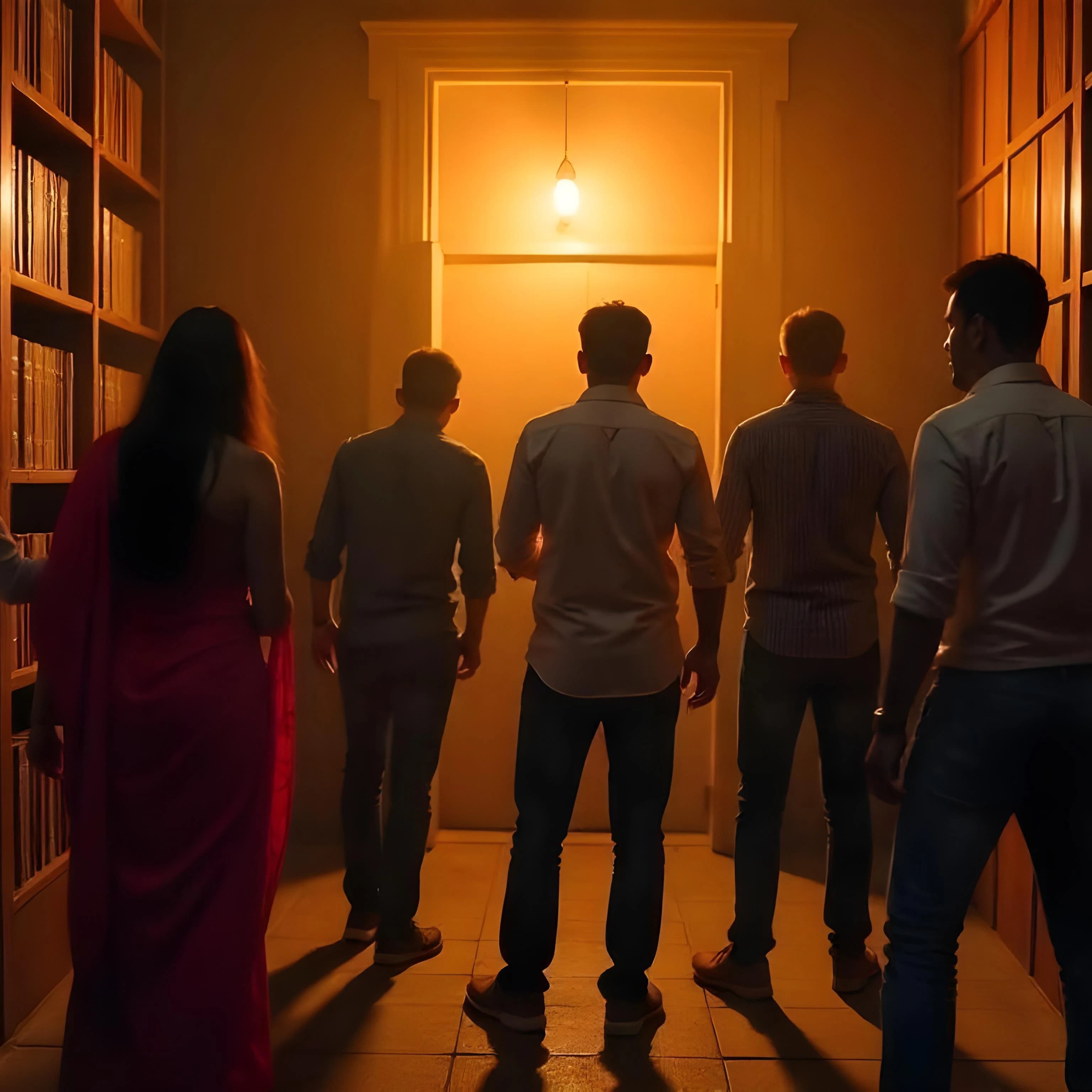 Atmospheric lighting inside an EscapeVerse room